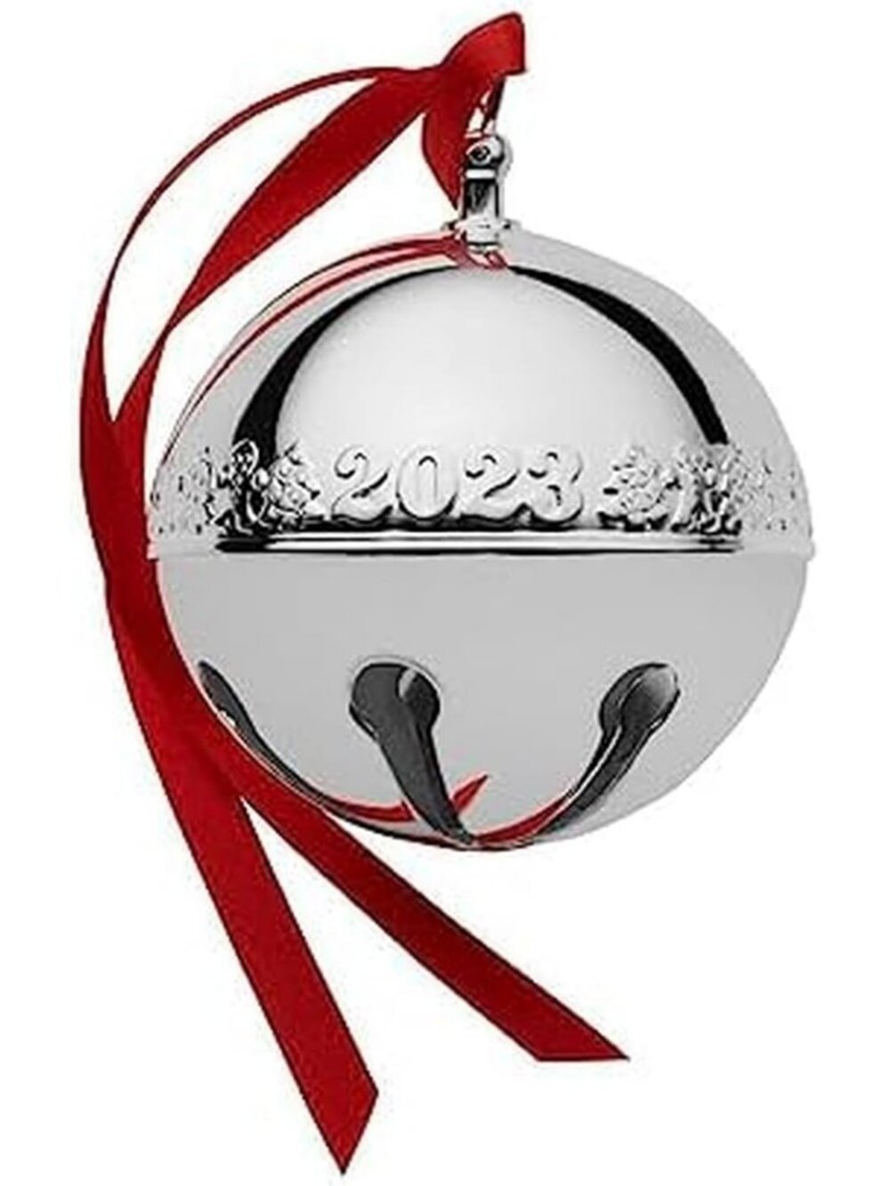 2023 Silver-Plated Sleigh Bell Ornament, Gingerbread Man & Christmas Tree, Gift